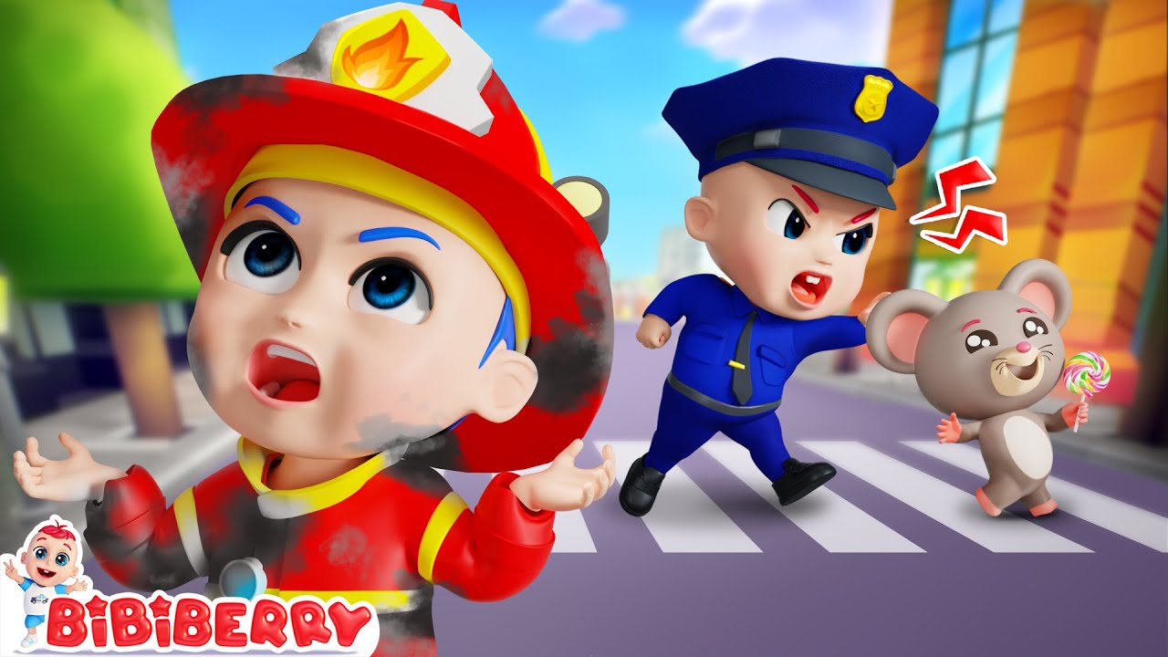 Firefighter Rescue Squad - Jobs and Career Song - Bibiberry Nursery Rhymes & Kids Songs