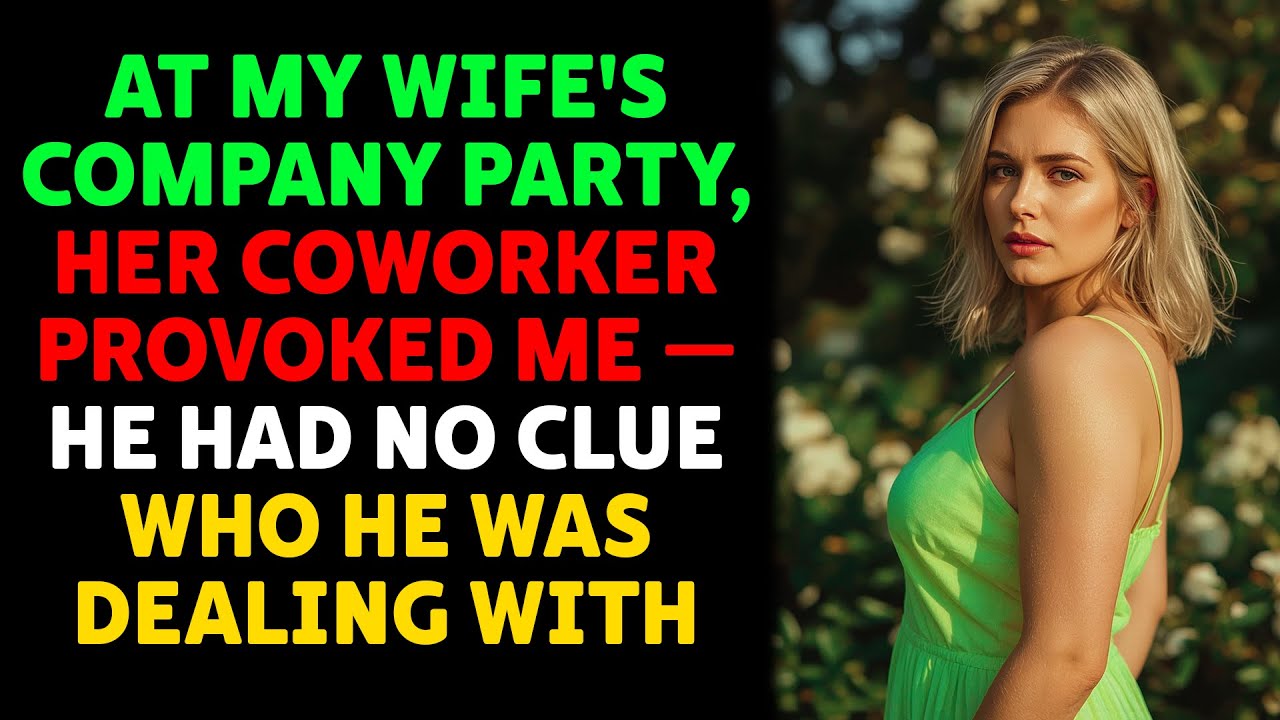 At My Wife's Company Party, Her Coworker Provoked Me — He Had No Clue Who He Was Dealing With