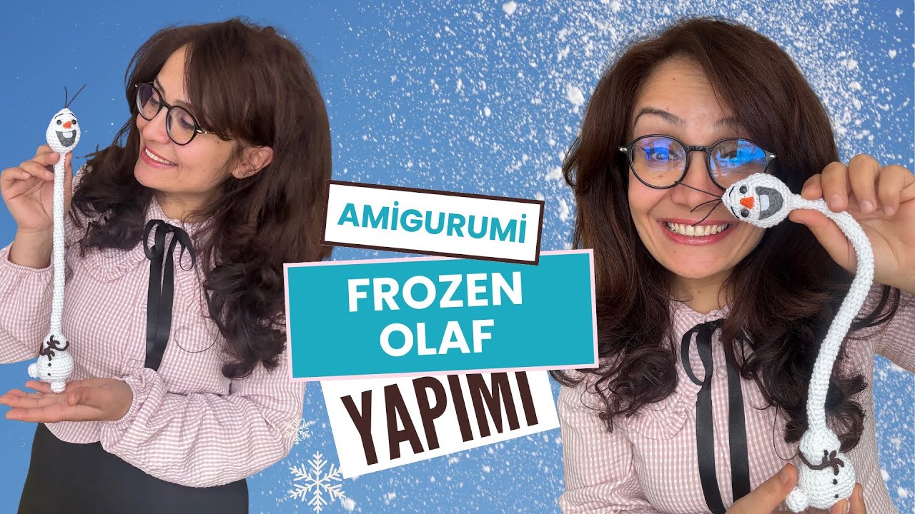 Olaf Amigurumi Direksiyon Süsü & Çanta Charmı Yapımı | Amigurumi Olaf Yapımı