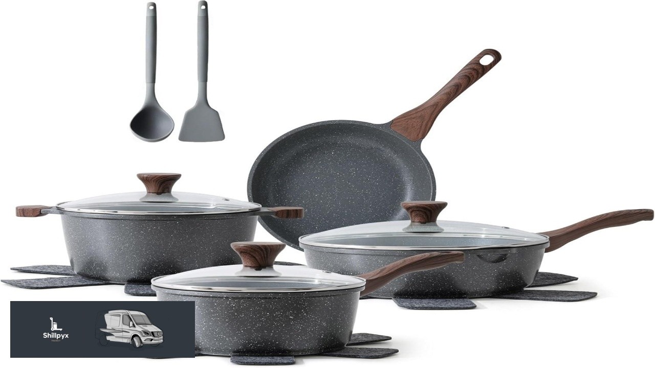 SENSARTE Nonstick Cookware Set 13 Piece Non Stick Pots and Pans Set