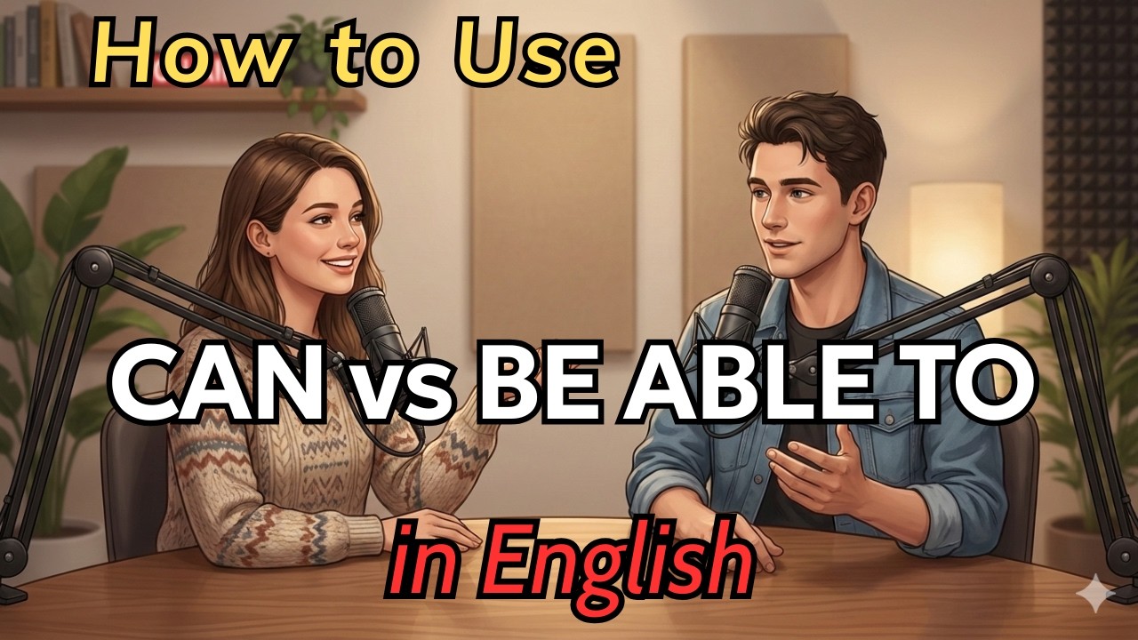 How to Use Can vs Be Able To || Easy English Conversation Practice