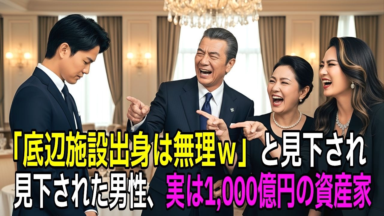 「底辺施設出身の貧乏人は無理でしょｗ」お見合いの席で孤児の男性を蔑む大手銀行頭取の娘と家族。「全ての口座を解約させていただきます」翌日、銀行も家族も丸ごと破滅する。 【感動する話】【朗読】