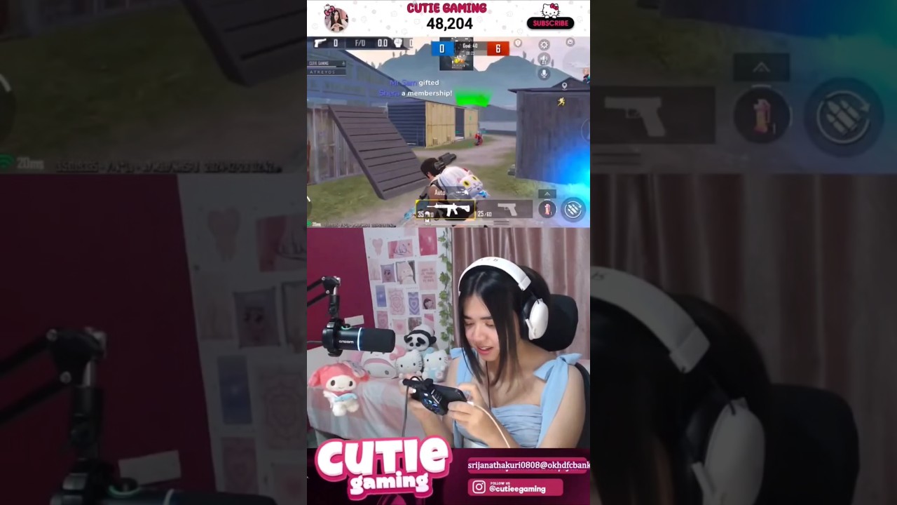 @CUTIE_GAMING 1v1 with Toxic Girl😟👹 #bgmi #shorts #pubgmobile #tdm #dronzeroplive