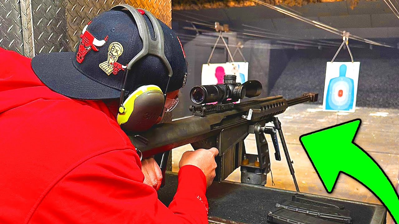 J'AI TIRÉ AU SNIPER BARRETT !! (M4, AK47, MP5 et UZI en AUTOMATIQUE) - VLOG a Las Vegas