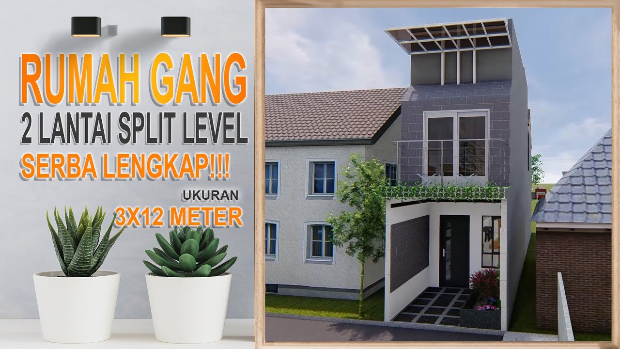 Tiny House Split Level 2 Lantai di Tanah 3x12 Meter, Solusi Rumah dalam Gang Kecil Casa 3x12