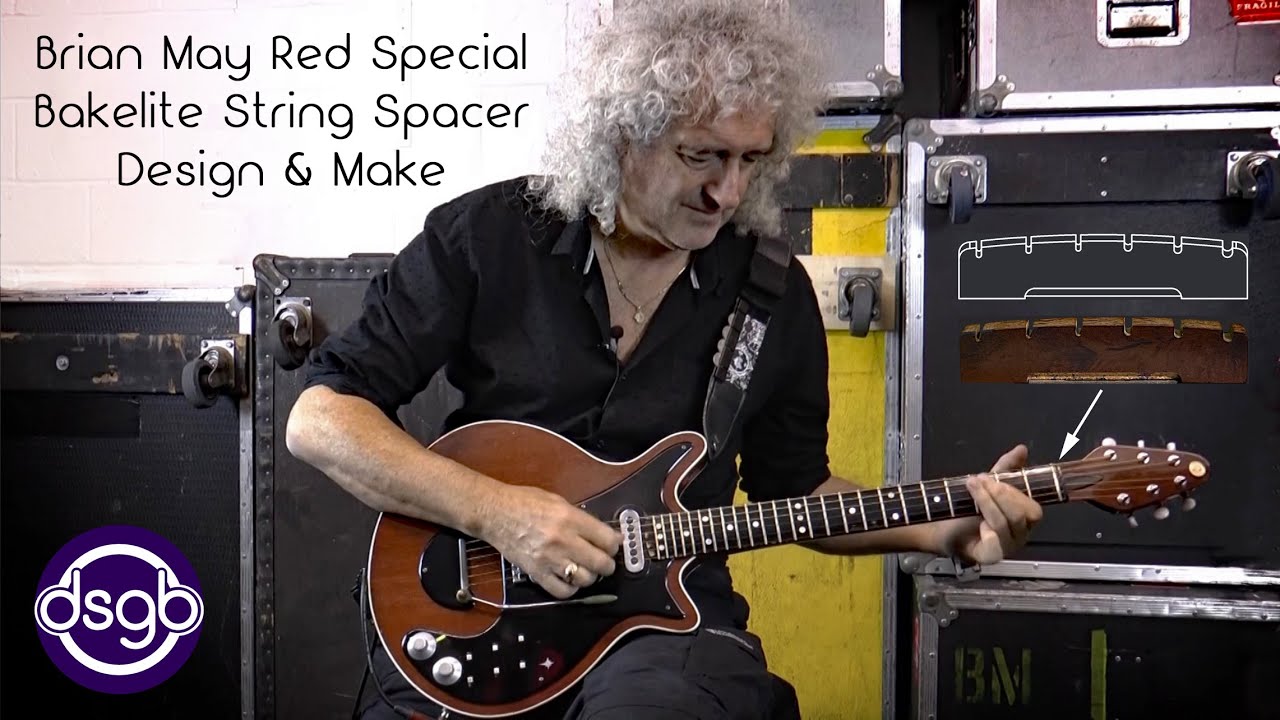 Разработка и изготовление специальной гитарной проставки из бакелита Brian May Red
