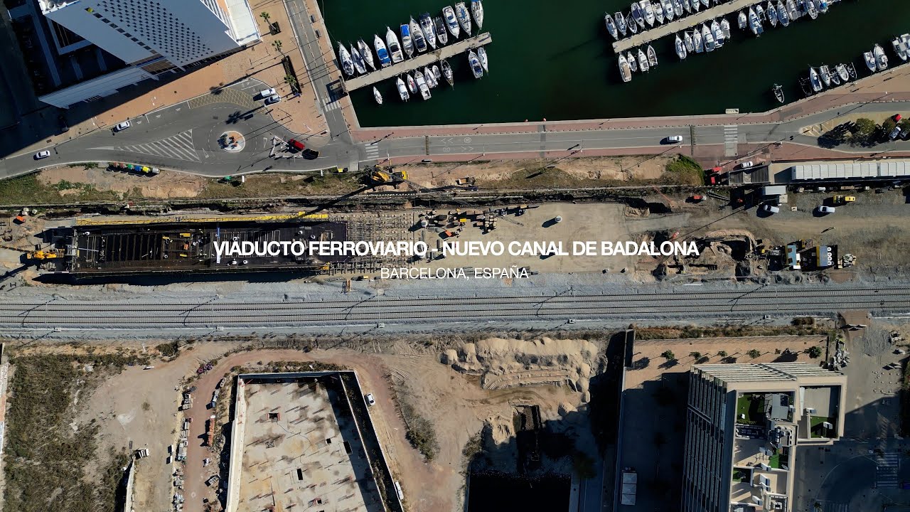 Viaducto ferroviario eje canal Badalona, España | Encofrado estructura | STEN Formwork Systems