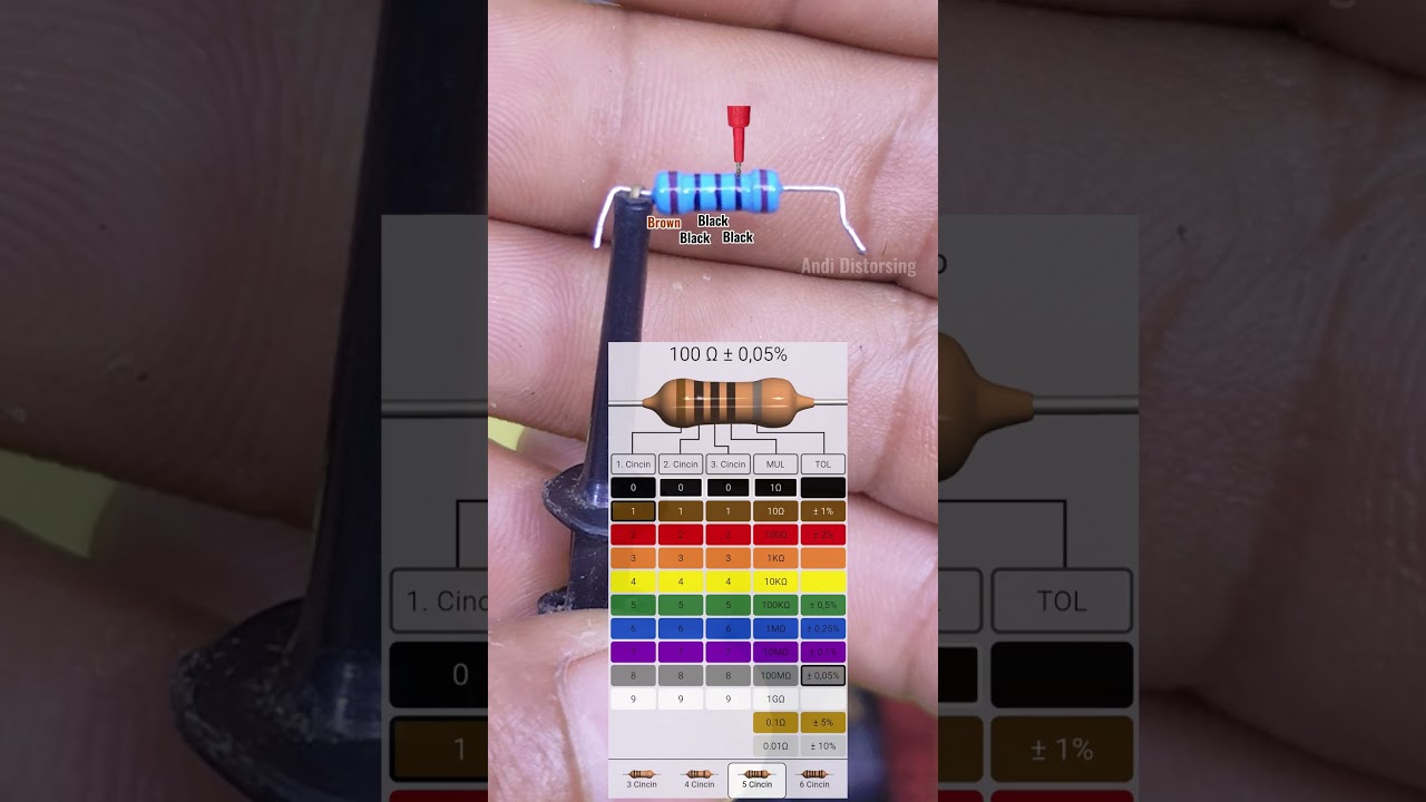 Calculating the resistor color code is brown, black, black, black and brown #resistor #color #code