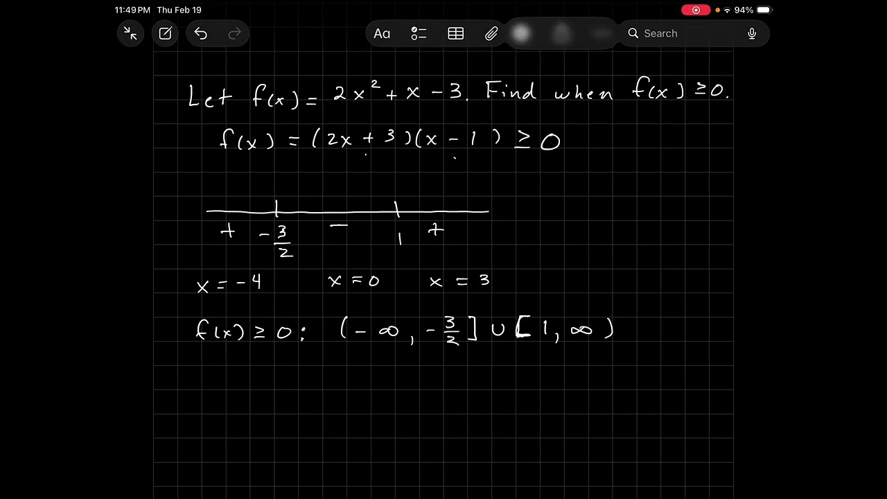 Solving Inequalities