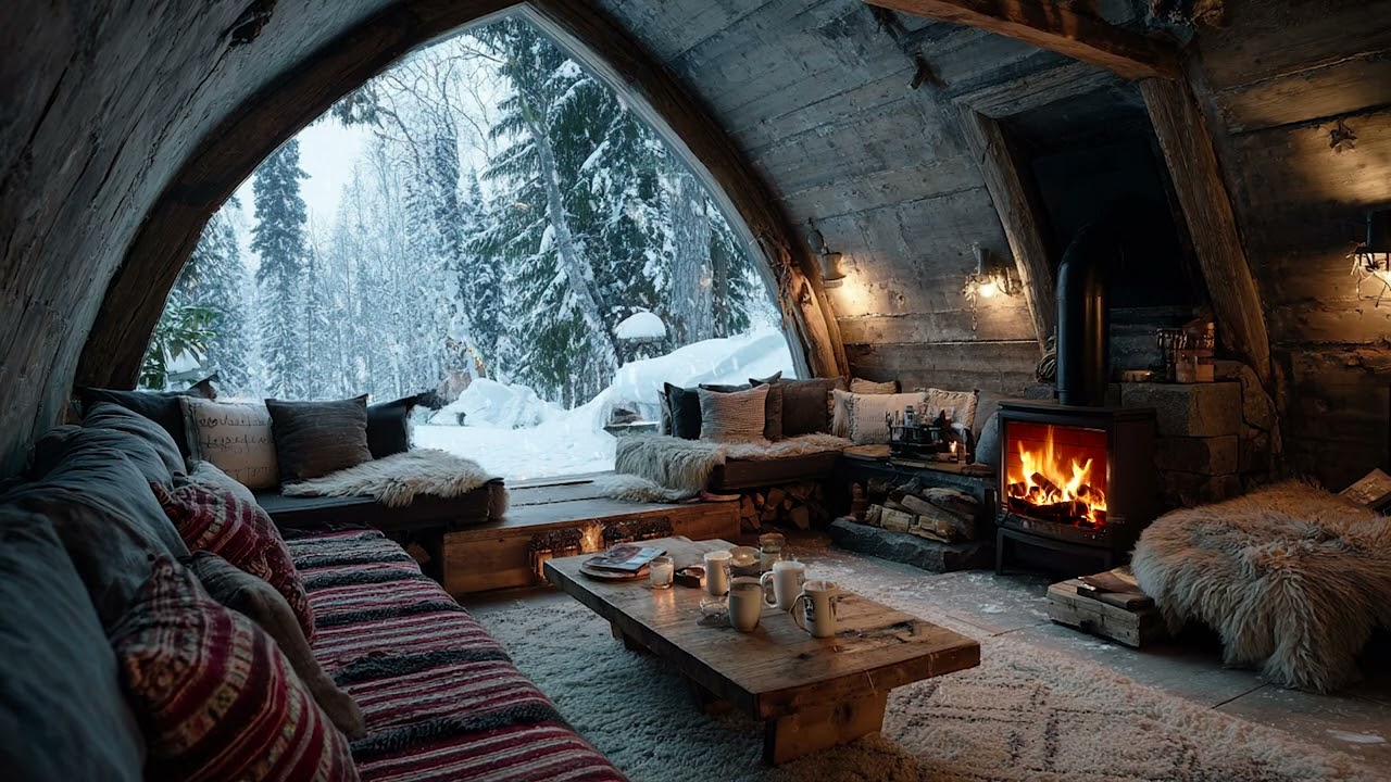 Winter Midnight Silence | Soft Snow Drift Atmosphere for Deep Sleep Emotional Reset and Inner Peace