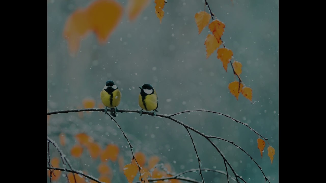 de vogels in de bomen