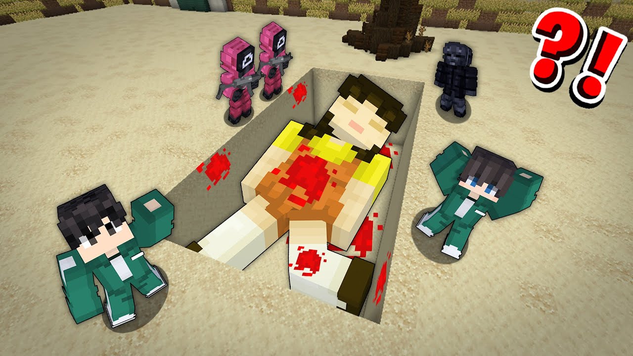 We Found A Scary Buried SQUID GAME DOLL'S Body In Minecraft!