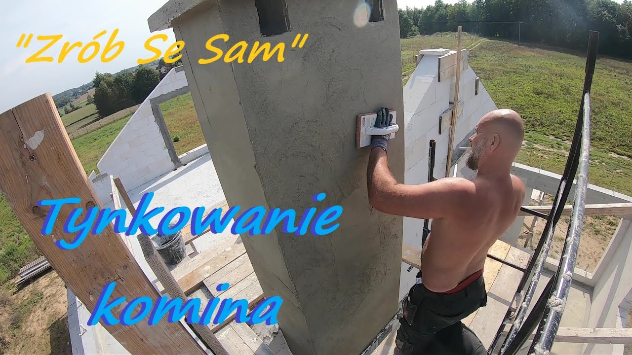 38#Budowa domu systemem gospodarczym.Tynkowanie komina