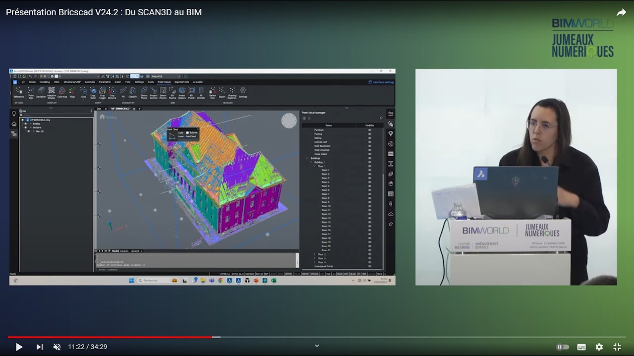 Présentation Bricscad V24.2 : Du SCAN3D au BIM