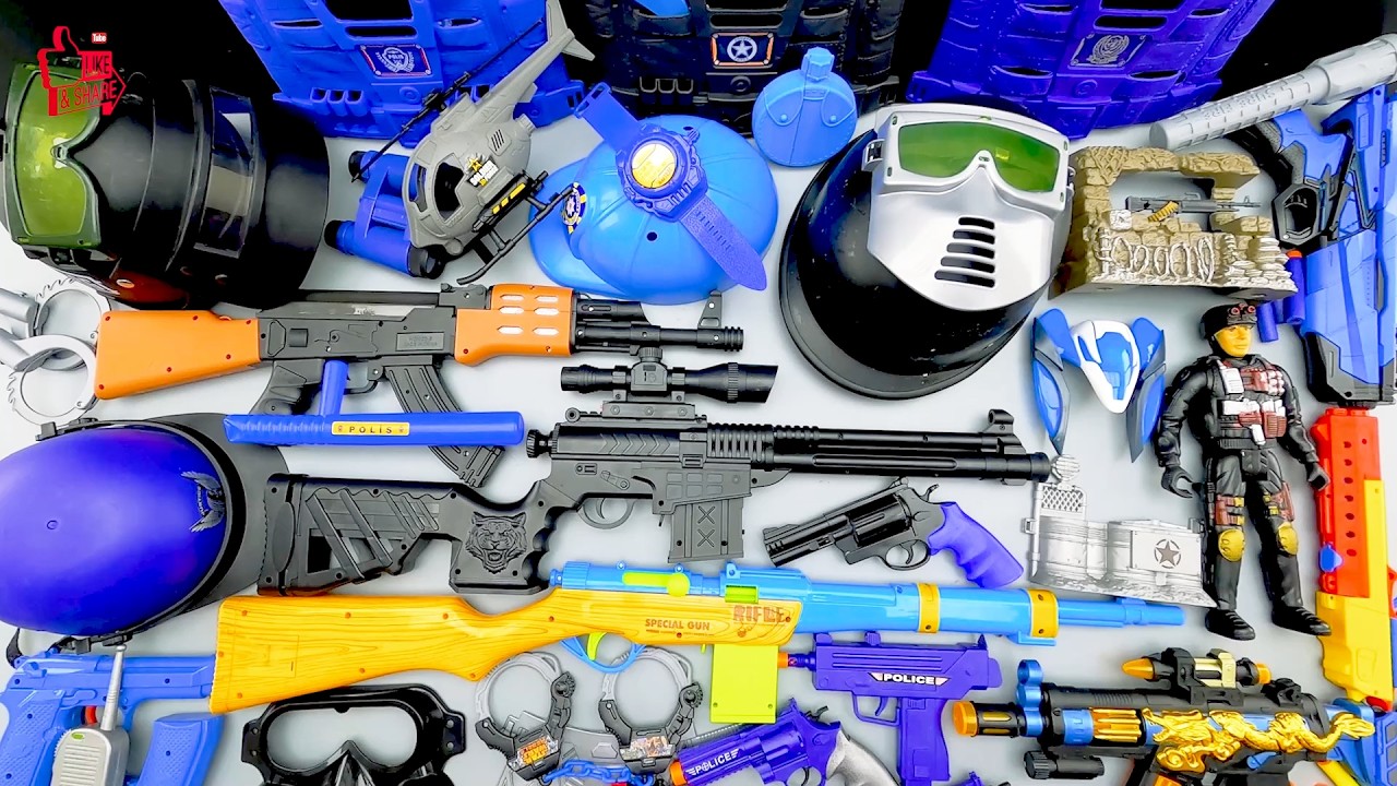 Ultimate Police & Military Toy Guns! Sniper, Glock, AK47, Riot Gear, Shields & More, Massive ToyGuns