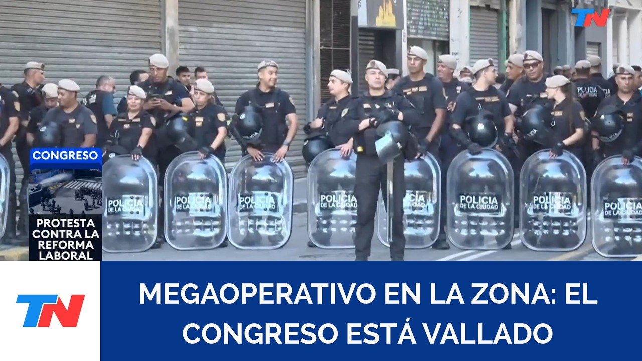 MEGAOPERATIVO DE SEGURIDAD EN EL CONGRESO: sesión clave en el senado