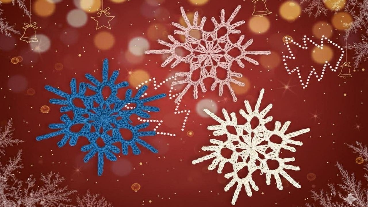 Łatwe ŚNIEŻYNKI na SZYDEŁKU 🎄 DIY Dekoracje Świąteczne Krok po Kroku #634 PL/ENG
