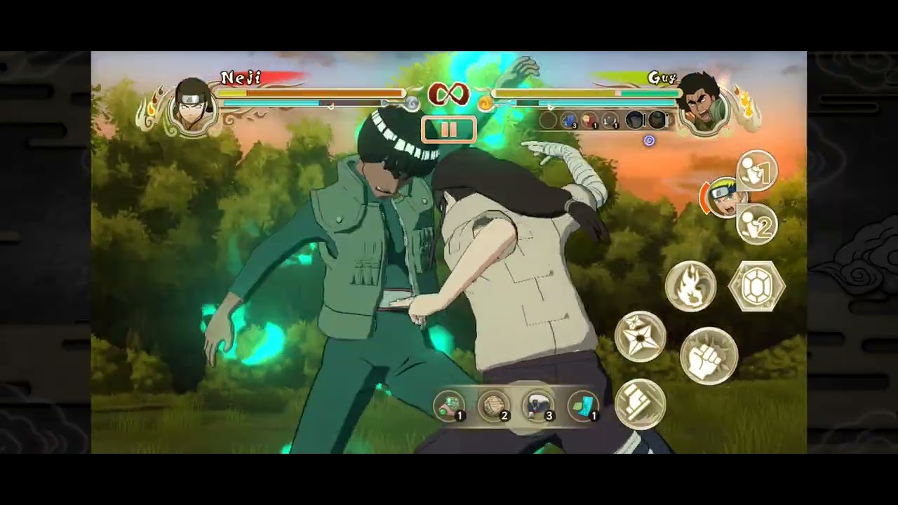 Naruto Ultimate Ninja Storm Neji vs Guy (Eight Gate Mode) (Japanese)