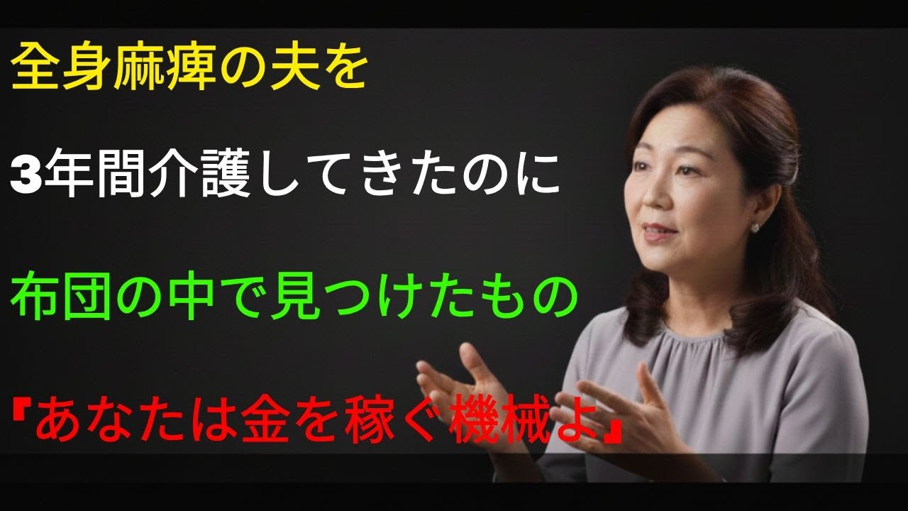 [26.02] 全身麻痺の夫を3年間介護したのに…寝室の布団の中で見つけたもの