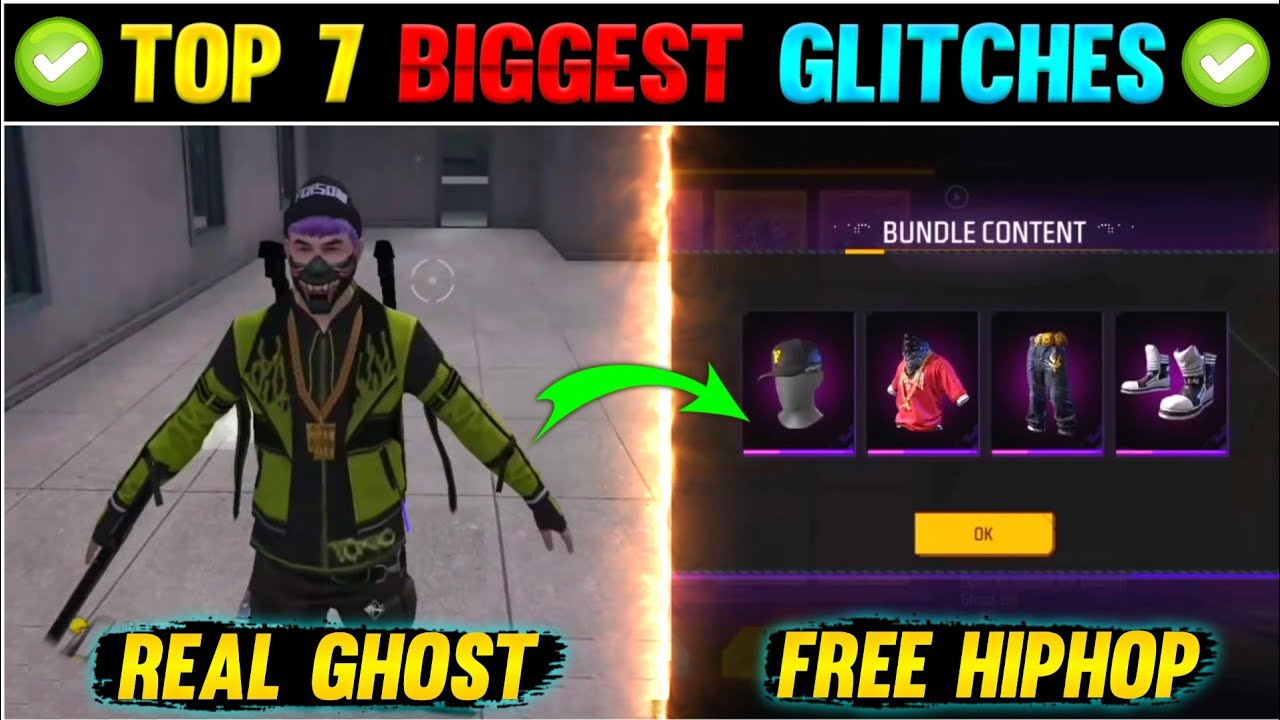 TOP 7 BEST GLITCHES IN FREE FIRE 😱🔥- Ghost Glitch, Hiphop Glitch