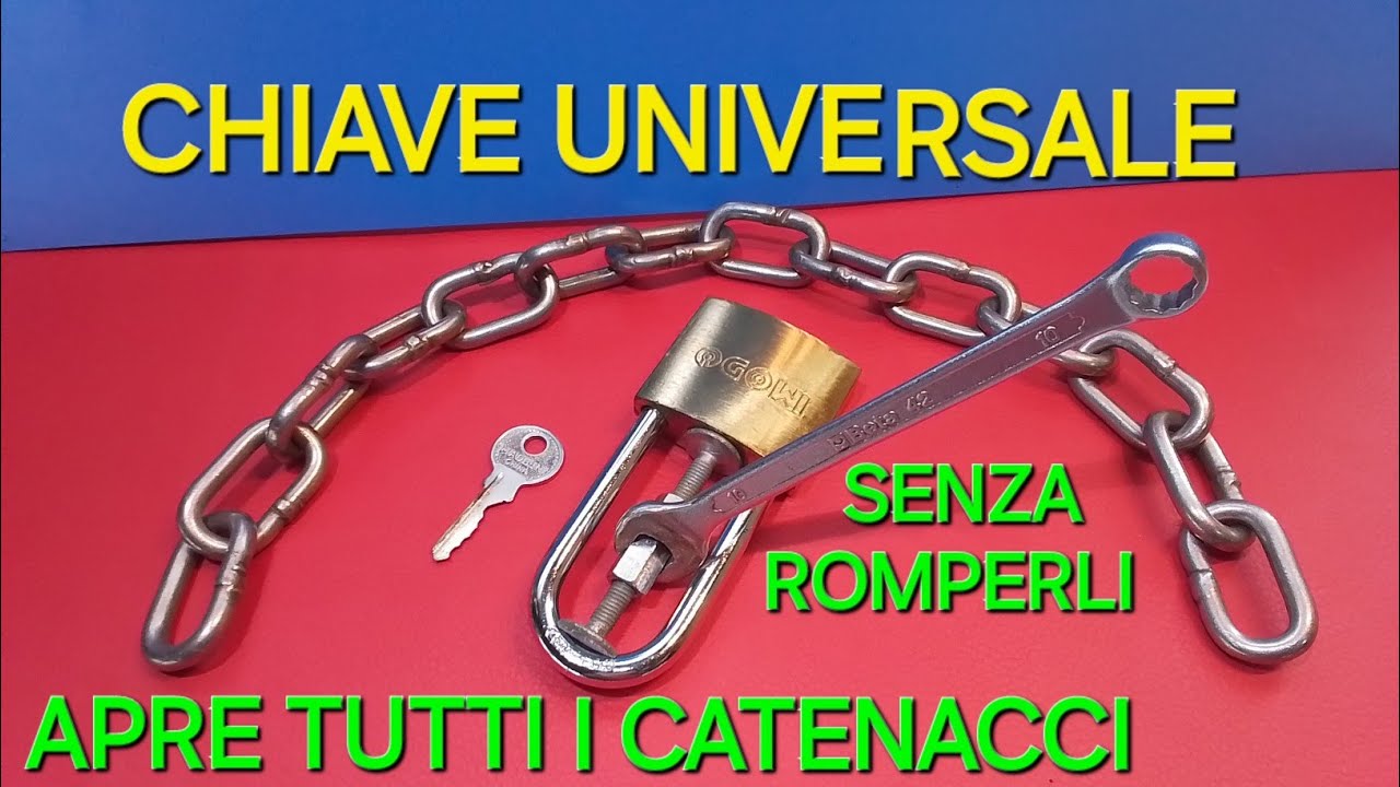 CHIAVE UNIVERSALE APRE TUTTI I LUCCHETTI SENZA ROMPERLI.