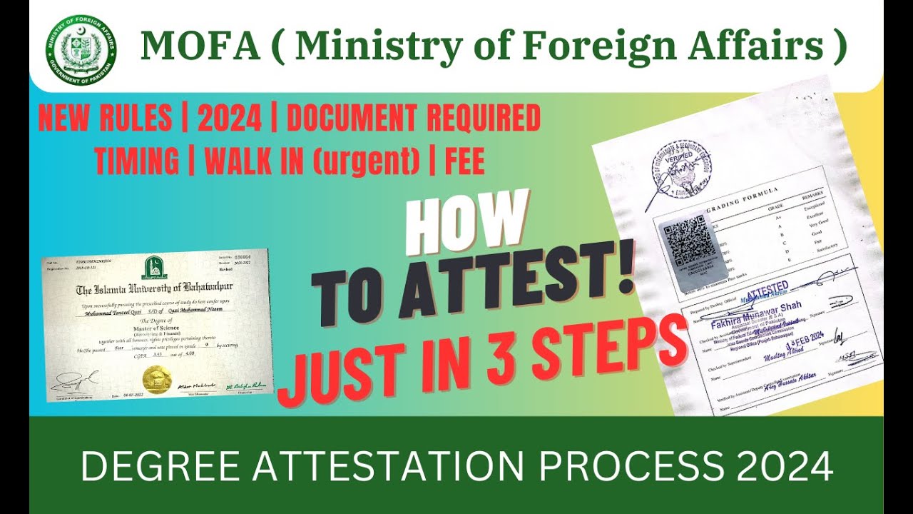 MOFA Degree Attestation Process | Walk-in ( Documents Required) | Complete Process | 2025 | QTeach