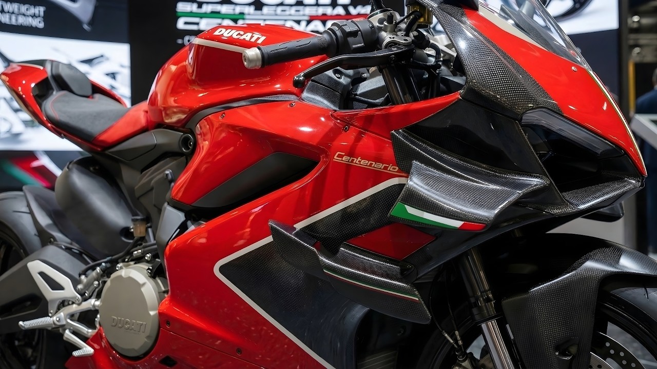 Новый Ducati Superleggera V4 Centenario 2026 года – самый продвинутый гипербайк, разрешенный для ...