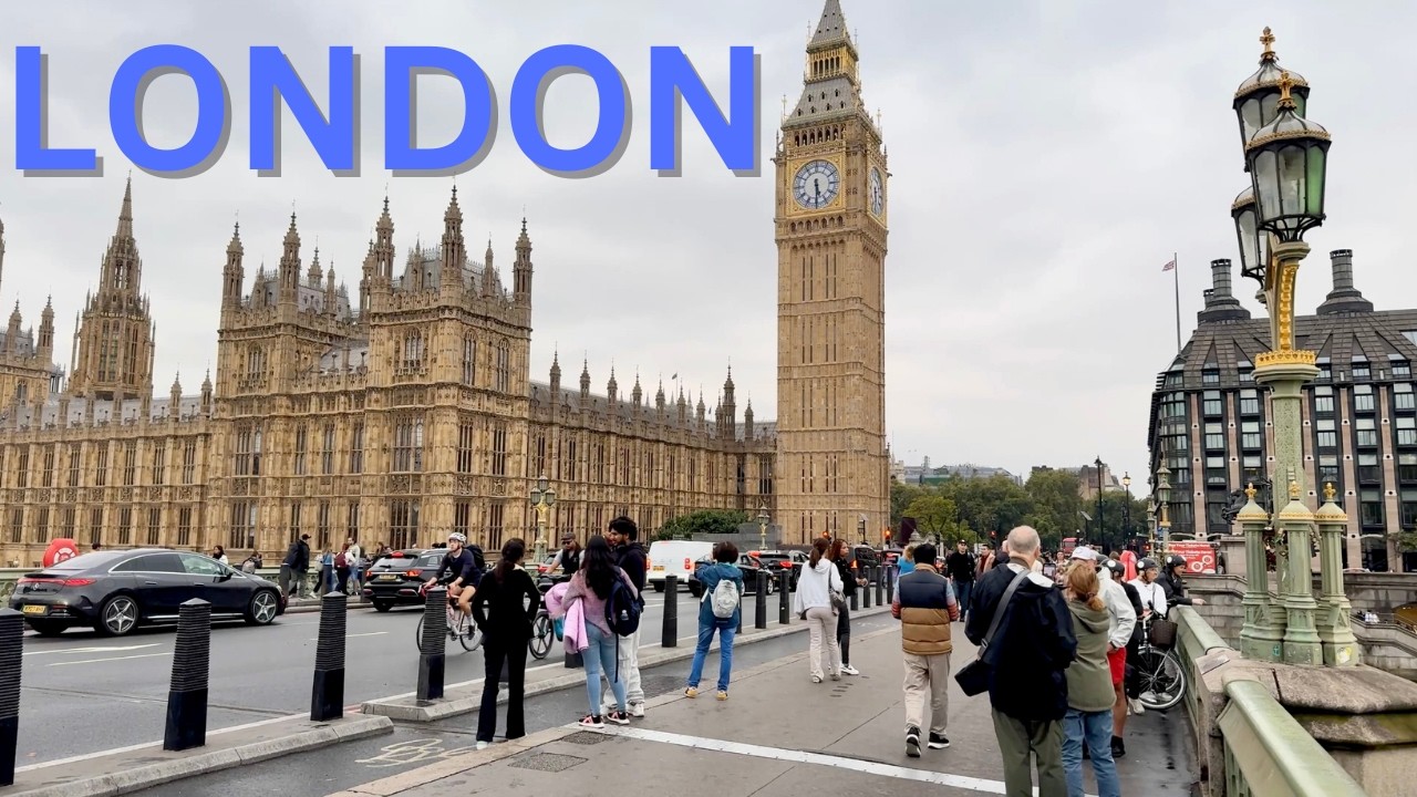 London Walk 🇬🇧 Trafalgar Square, Westminister Bridge Big Ben 🔔 River Thames Walk 4K HDR Walking Tour