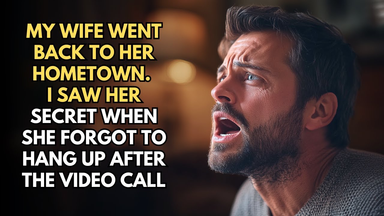 MY WIFE WENT BACK TO HER HOMETOWN. I SAW HER SECRET WHEN SHE FORGOT TO HANG UP AFTER THE VIDEO CALL