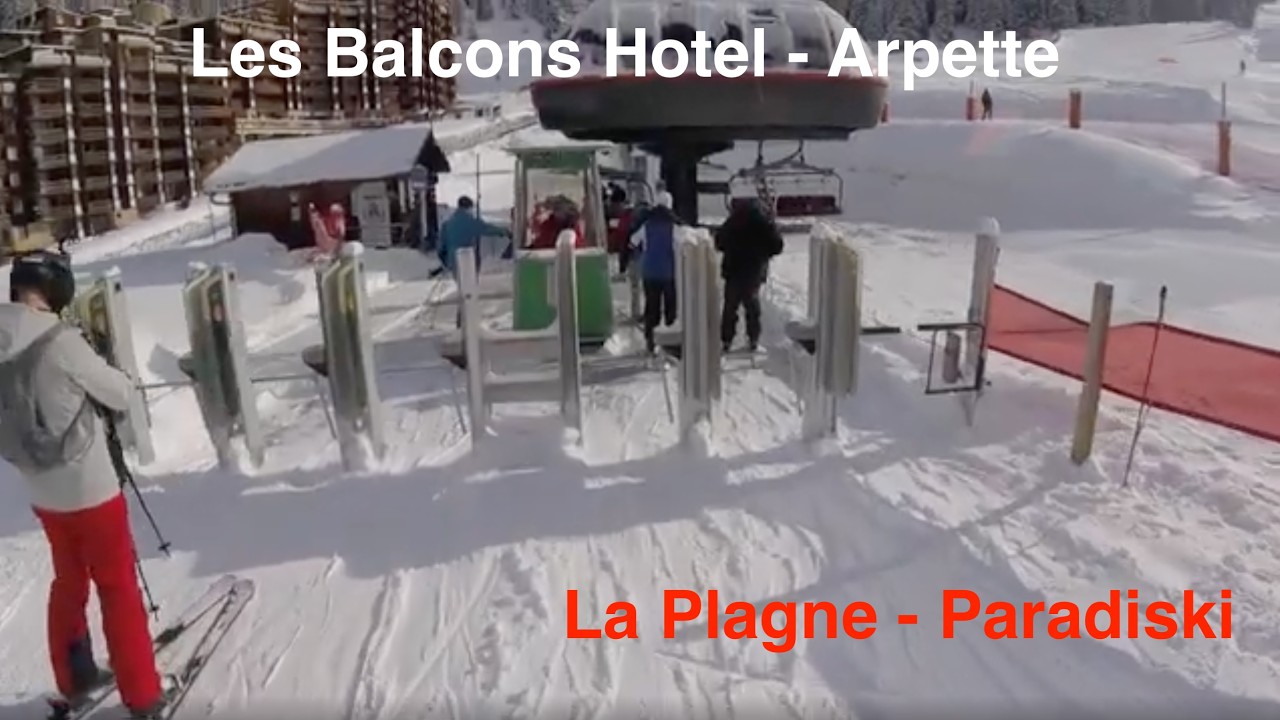 La Plagne Day 1. Les Balcons Hotel to Bellecote - Pete's POV