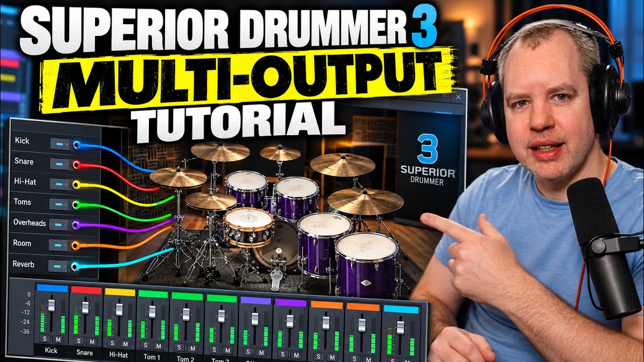 Superior Drummer 3 Multi-Output Tutorial | How to Route & Mix Drums in Your DAW (Logic Pro Tips)