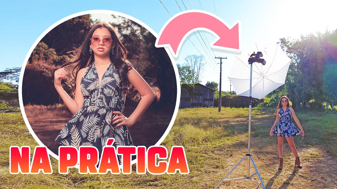 Ensaio de 15 anos - USANDO FLASH com SOL FORTE