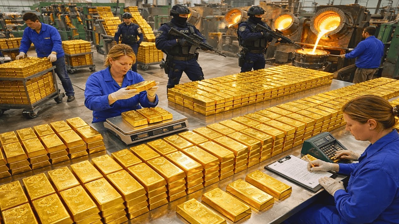 Así se Refina el Oro 24K en Fábrica | Proceso de Producción Paso a Paso