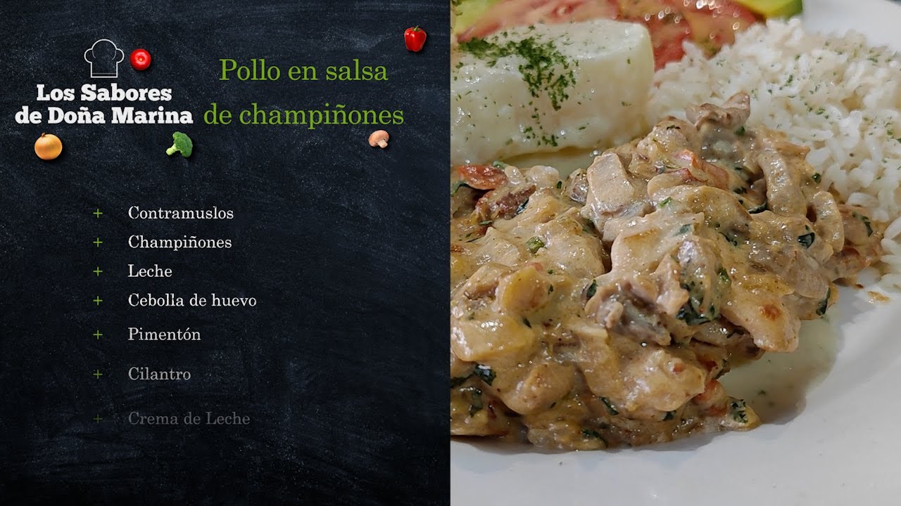 Comercial Pollo en salsa de Champiñones