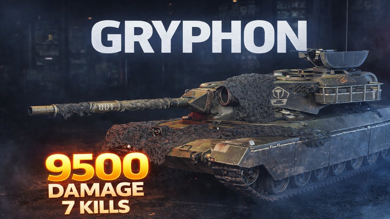 GRYPHON I Ağır Tank Kullanımına Güzel bir Örnek Daha 9,5KDamage 7KİLLS #wot #worldoftanks #танкблиц