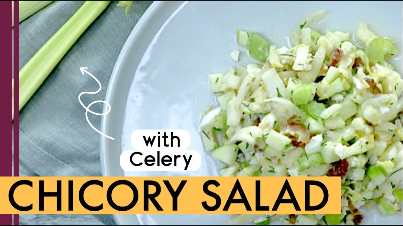 Healthy Chicory Salad recipe | Salad with Belgian Endive | 3-4 Portions | 15 min prep time