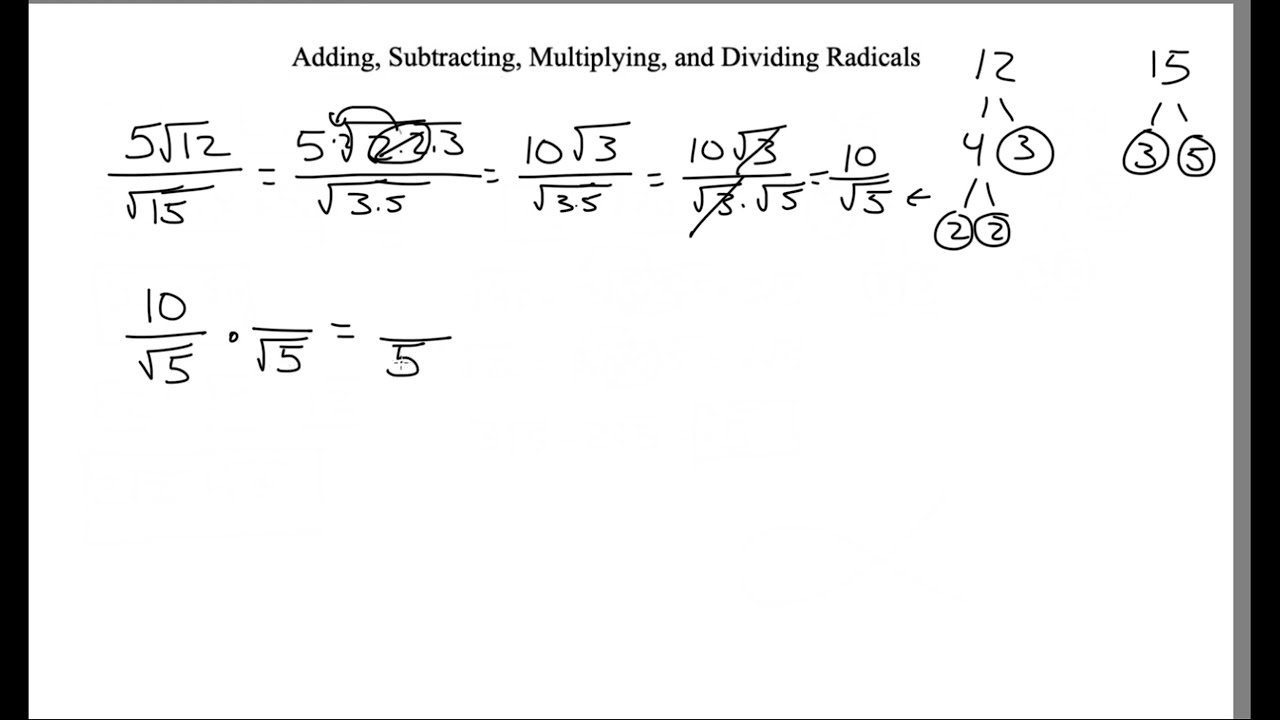 Understanding Dividing Radicals