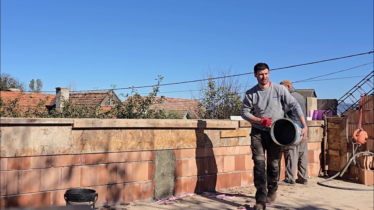 Házépítés vidéken 6 rész - Koszorú vasalás, zsalú, betonozás