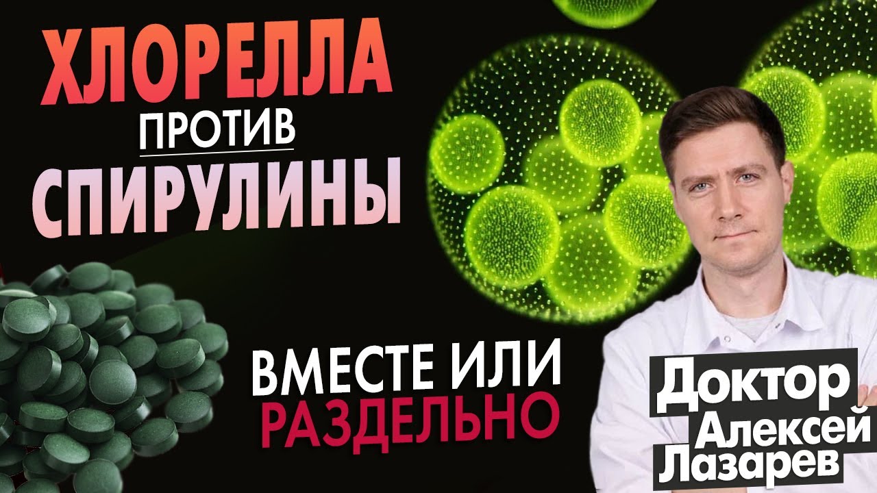 ХЛОРЕЛЛА ПРОТИВ СПИРУЛИНЫ. ВМЕСТЕ ИЛИ РАЗДЕЛЬНО #докторалексейлазарев #хлорелла #спирулина