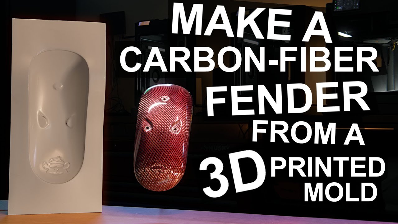 Make A Carbonfiber Fender from a 3D Printed Mold