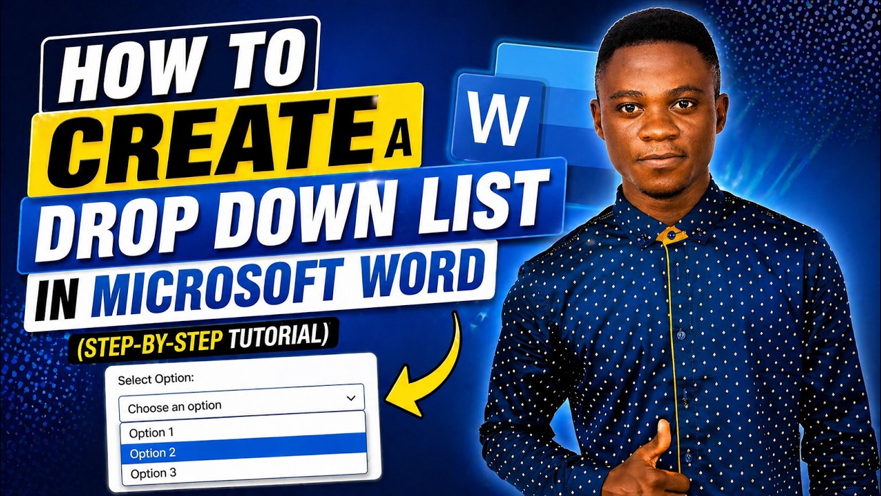 How to Create a Drop Down List in Microsoft Word (Step-by-Step Tutorial)