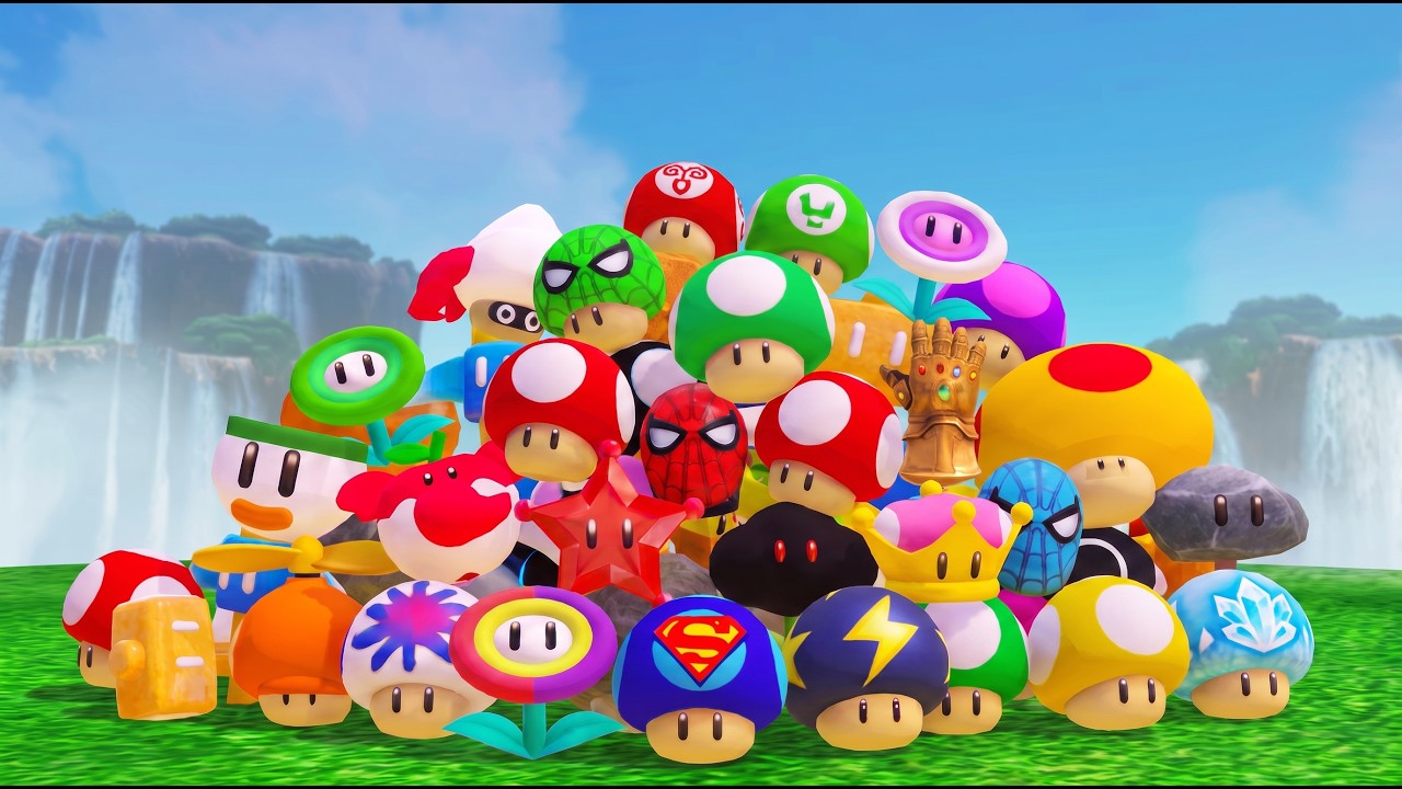 100 CUSTOM POWER UPS in Super Mario... (Mods!)