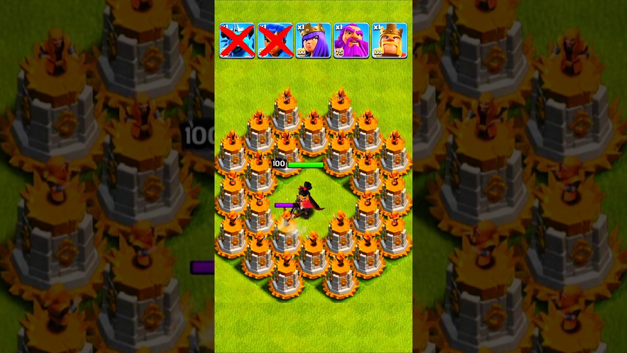 Super Wizard Tower VS All Max Heros #shorts #coc #clashofclans #superwizardtower #maxheros #gaming