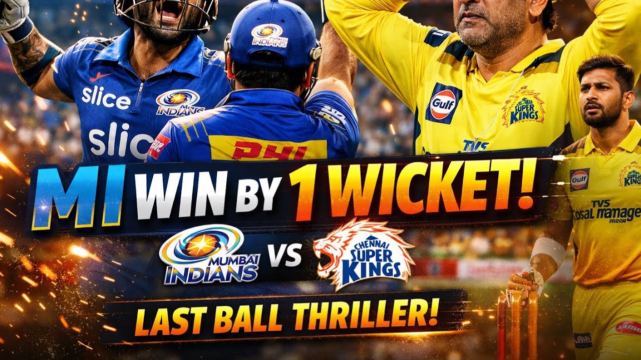 LIVE IPL CSK VS MI 2026