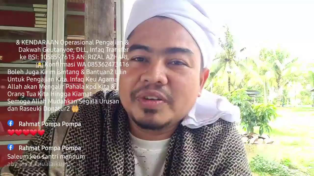 Pengajian Santri2 Tgk RIJAL ARON di DAYAH Bineh lau. Gratis semua biaya Santri2 daftar Segera