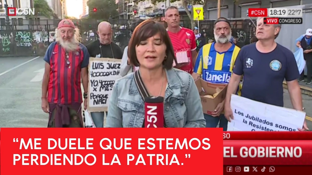 REPRESIÓN y JUBILADOS DETENIDOS en la MARCHA de los MIERCOLES