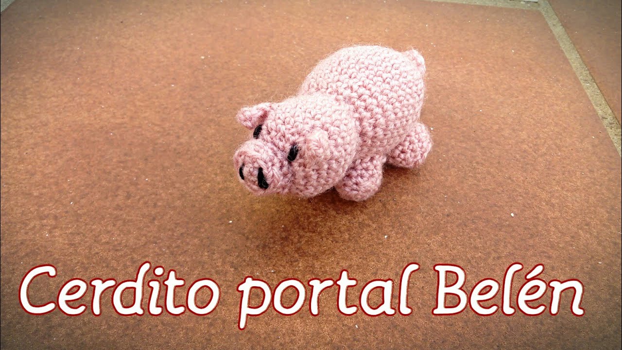 Cerdito portal de Belén amigurumi- tutorial-