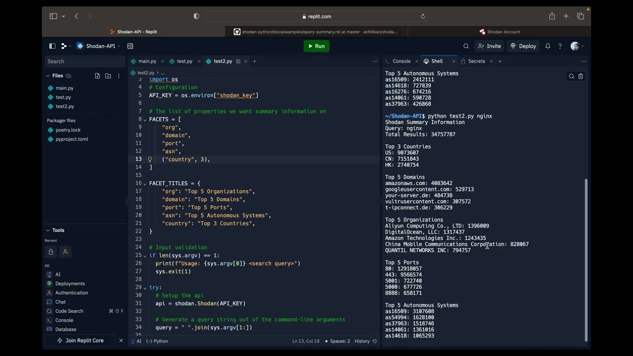 How to track the internet with Shodan Python API