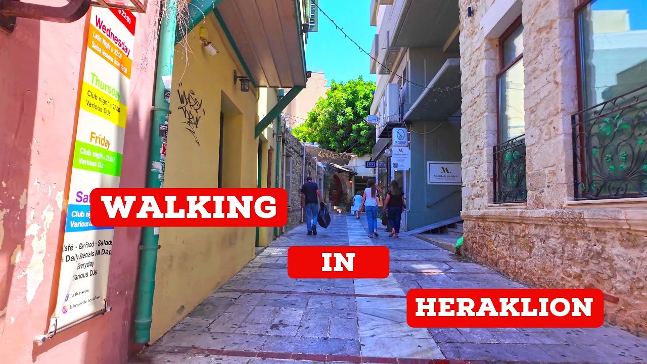 Walking Through the Streets of Heraklion 🇬🇷 | Crete City Stroll