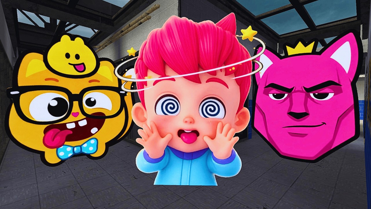 Тройное веселье с Nextbots, где участвуют DIZZY Bebefinn, NERD Ninimo, CHAD Pinkfong и CHASE в Ga...